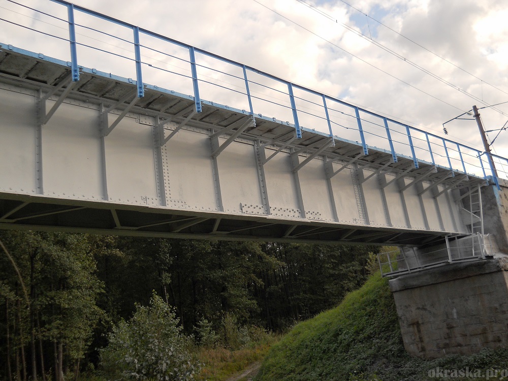 Антикоррозийная защита металлоконструкций железнодорожного моста. Брянская область